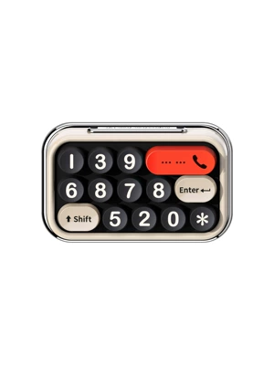 Bbdd25 New Keyboard Man Creative Nömrəli dayanma kartı - round-key-model-retro-rice-5-sets-of-numbers