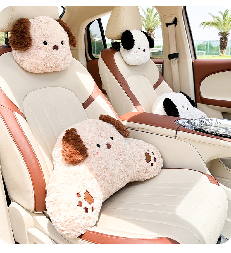 Blue Rain Cartoon Car Headrest Neck Pillow Creative Plush Car Cushion Cute Car Lumbar Support Pillow