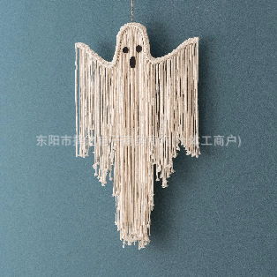 Halloween Macrame Ghost Spooky Wall Hanging para decoração gótica