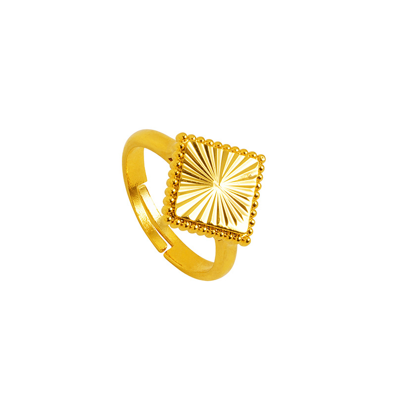 Nuevo anillo de oro de diamante vietnamita, diseño ligero de lujo, popularidad femenina universal, pequeño libro rojo, el mismo suministro universal
