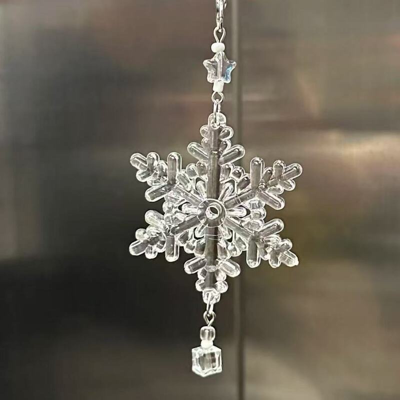 【冬の氷の雪の結晶と星】ペンダント携帯チェーン グベンチェーン カードブック 冬カードブック キーホルダー グペンダントチェーン|undefined