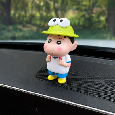 Dashboard Figurine, Office Desk Decoration, Car ornaments - standing-style-frog-shin-chan-1-piece-with-glue