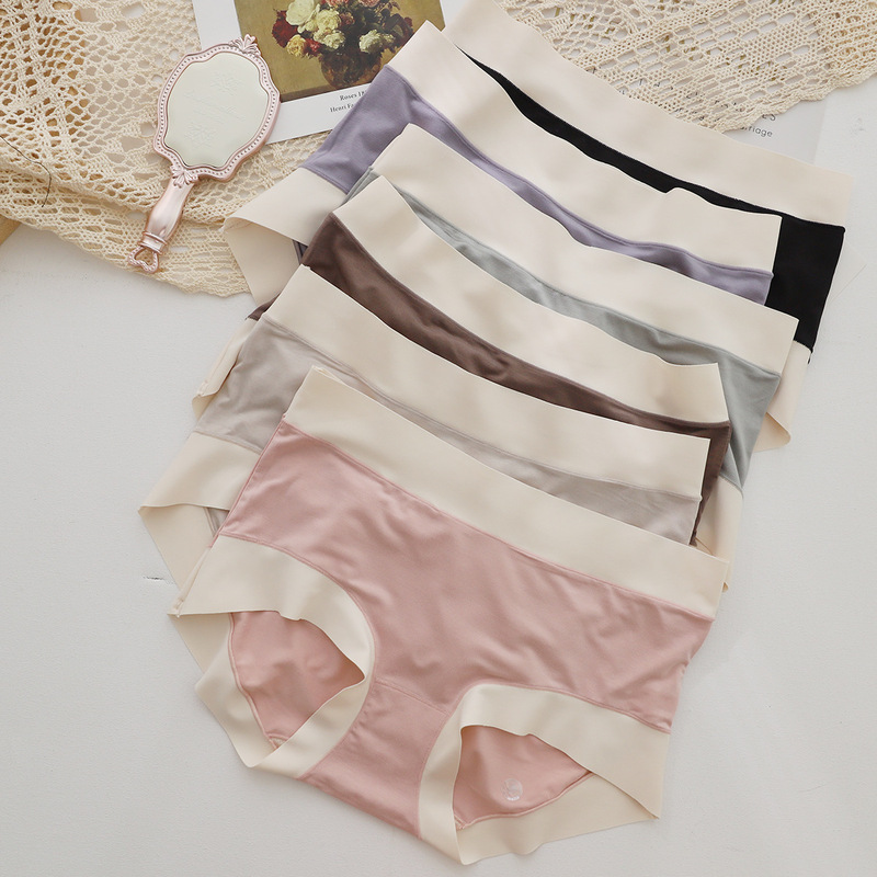 N630 Upgraded 7A Mugwort Antibacterial Naked Feeling Comfortable Mid-Waist Women's Underwear New Spring Color Mid-Waist 60 Pieces