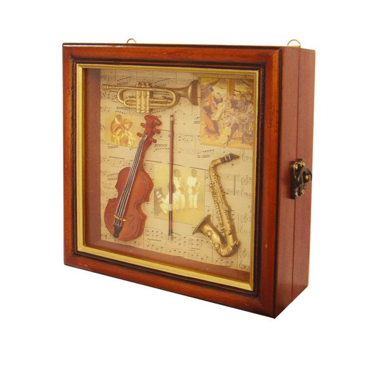 创意欧式古典摆件钥匙盒木质精品音乐盒子礼品饰品音乐装饰品