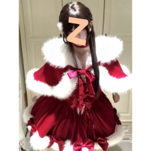 圣诞初雪 冬装新款日系软妹lolita斗篷氛围感战袍公主蓬蓬裙套装