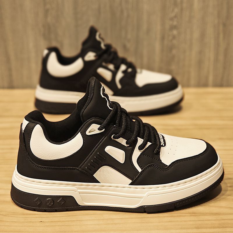 Men's Shoes 2025 New Spring High-End Versatile Black and White Panda Sneakers Student Sports Casual Trendy White Shoes