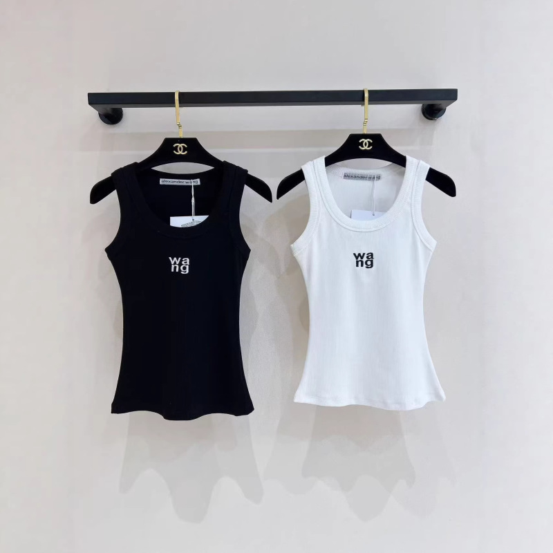 Trendy Letter Print Camisole for Women 2026 Spring/Summer New Slim Fit Stretchy Base Layer Top