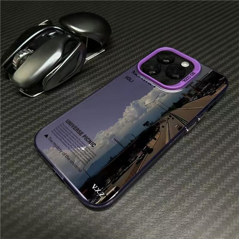 Nuevo paisaje para iphone16 funda para teléfono móvil Apple 15promax/14 anti-caída 13pro12 Europa y América 11xr