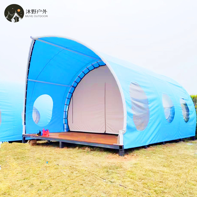 Muye acampar al aire libre tienda de campaña del hotel estructura de acero que acampa salvaje tienda de campaña de lujo campamento residencial tienda de ocio