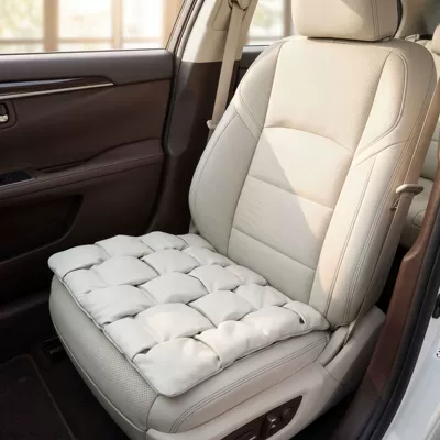 memory foam, anti-stain leather, suitable for – Universal seat cover - bubble-seat-cushion-off-white-single-piece-4343