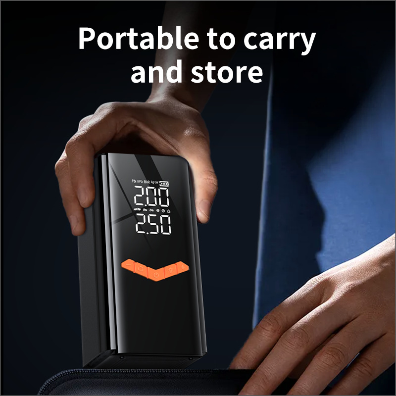 New Emergency Power Supply Air Pump Portable Car Tire Inflator with Ai Tire Pressure Measurement Electric Inflator