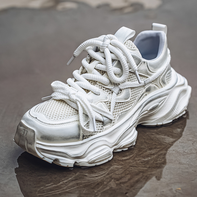 Designer 2025 Mesh Breathable Color-Washed Sneakers Niche Dad Shoes Student Live Old Outdoor Men's Shoes