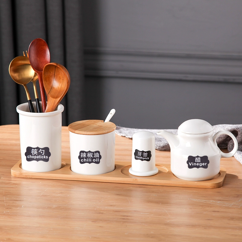 Японские керамические приправы банки зубочистки конопляное масло