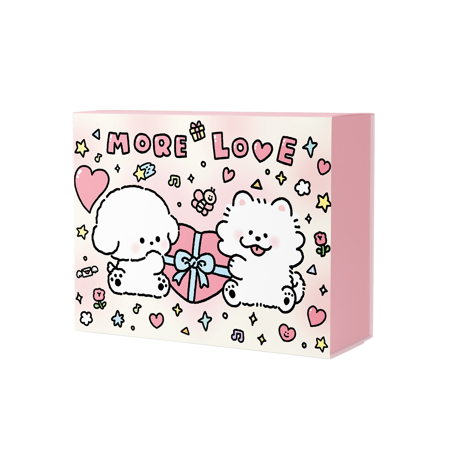 Ins caja de regalo rosa caja de embalaje de regalo de cumpleaños para novia más bolsa caja de succión magnética de dibujos animados lindo caja vacía