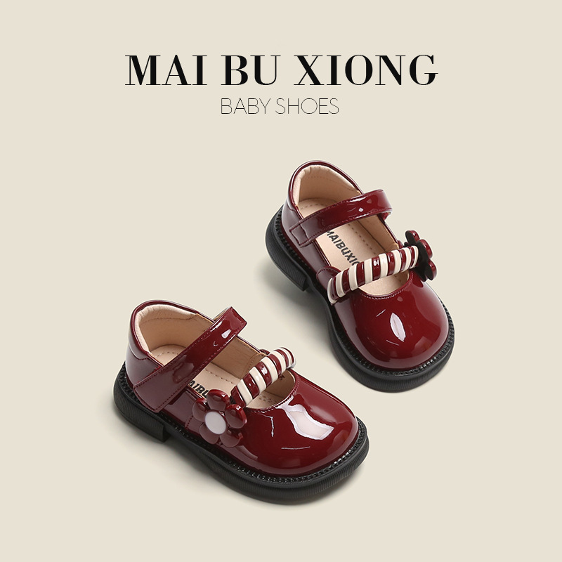 Pantofi pentru fete, pantofi cu talpă moale, antiderapanți, din piele, mici, de primăvară și toamnă, pentru copii, pantofi pentru sugari și copii mici_voghion.com