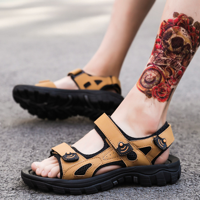 New autumn sandals student men's thick-s...