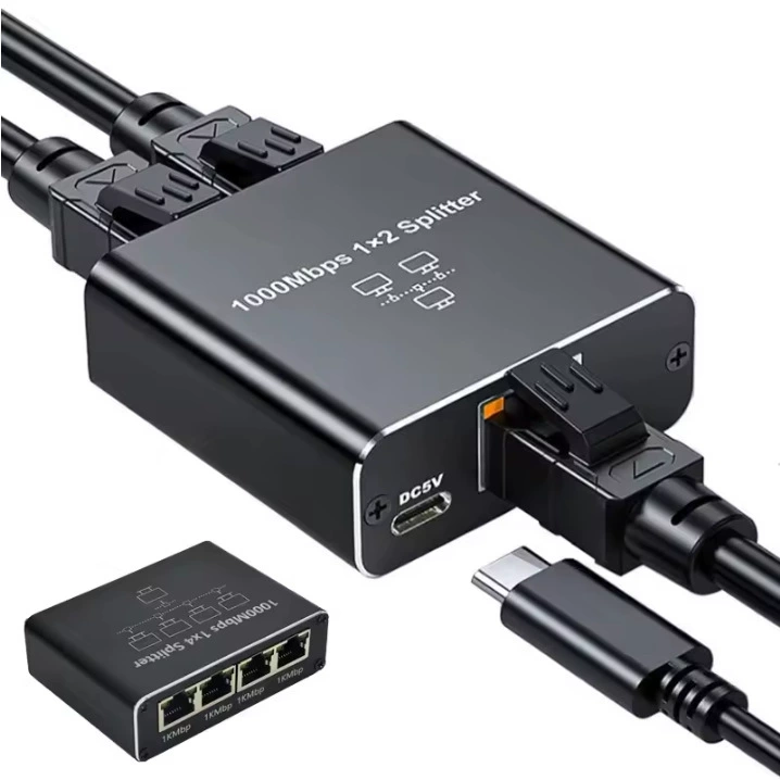 Гигабитный сетевой сплиттер/коммутатор RJ45 1→2→3→4, сетевой распределитель 1000M