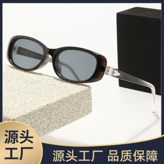 跨境新款墨镜小框椭圆猫眼网红同款眼镜欧美时尚街拍男女士太阳镜
