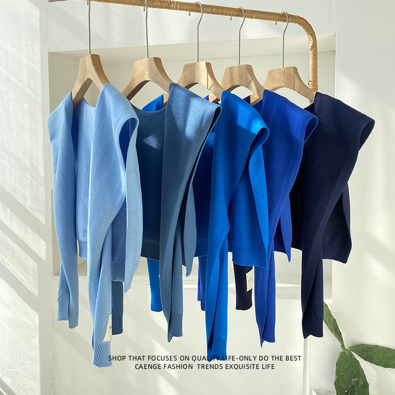 Trendy Blue Small Shawl for Women, 2026 New Thin Knit Neck Warmer for Air-Conditioned Rooms, Shirt-Style Vest for Men Trendy Blue Small Shawl for Women, 2026 New Thin Knit Neck Warmer for Air-Conditioned Rooms, Shirt-Style Vest for Men