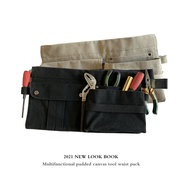 Lienzo engrosamiento construcción carpintería especial cinturón resistente al desgaste bolsillo de cintura multifuncional juego de almacenamiento de peluquero