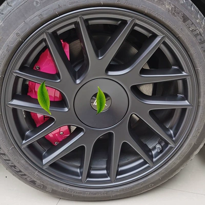Calipers, Color-Changing Aluminum Alloy, Brake caliper cover - tesla-model-319-23-beetroot-purple-aluminum-alloy-brake-caliper-covers-set-of-four-with-tesla-logo-two-pairs-of-brake-calipers