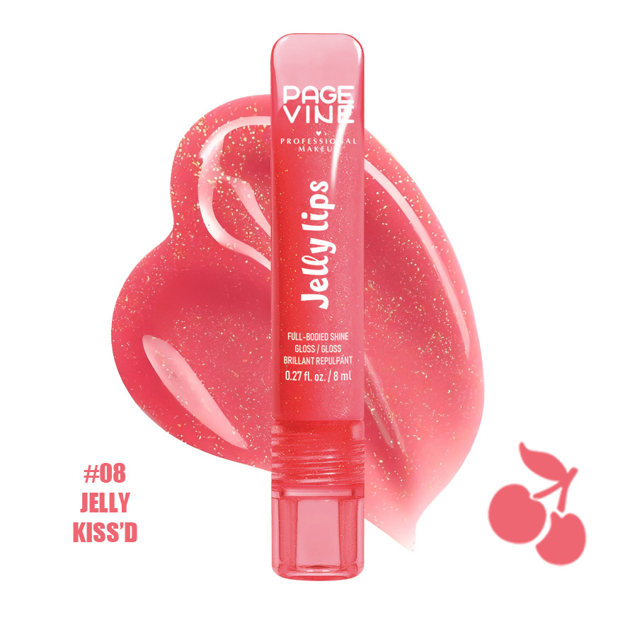 Cross-border PAGE VINE Lip Oil Fruit Lip Oil Hydrating Nutrient Lipstick Lock Water Brilliant Lip Esmalte
