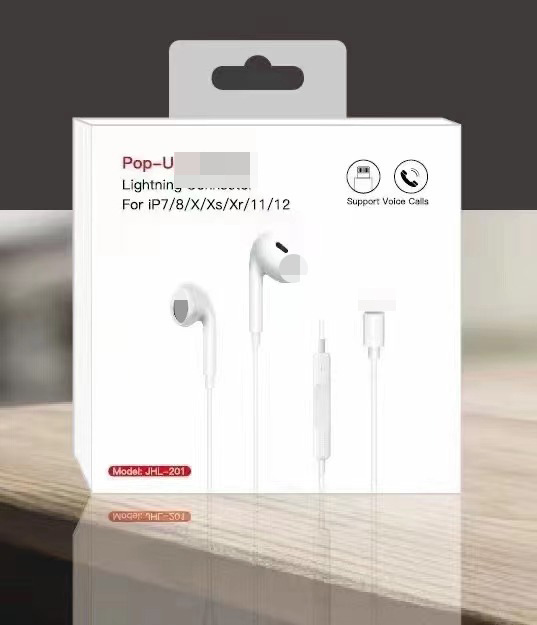 Aplicable a Apple 14 cuarta generación de tercera generación de control de alambre en la oreja relámpago llamada crackeo cable teléfono móvil fábrica