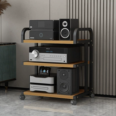 power amplifier rack gallbladder machine: Electric car big tripod - guardrail-a-3-layer-black-frame-teak-color