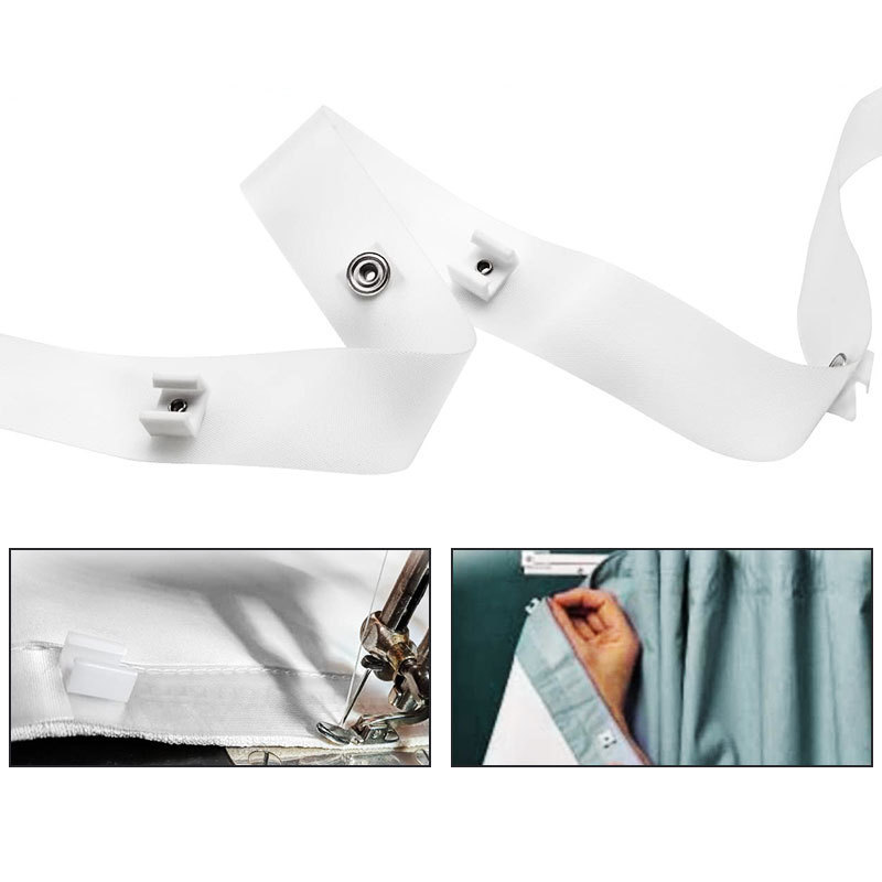 Cross-border transparent curtain with serpentine curtain track hanging transparent curtain sliding tape accessories wholesale