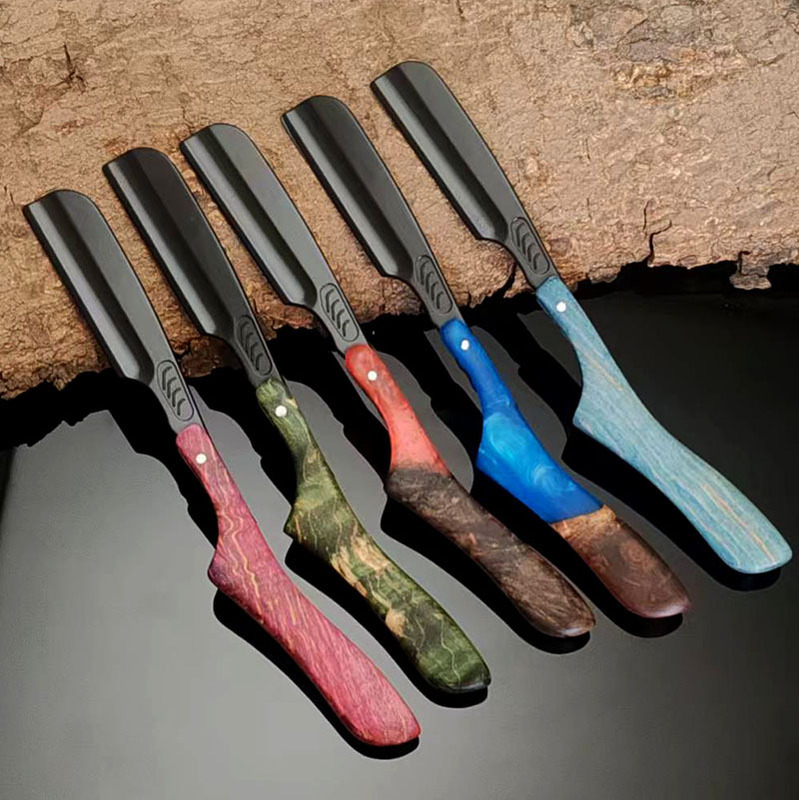 KURE-NI straight handle razor, hairdressing knife holder, manual branch-style shaving razor, safety knife holder