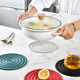 Storage rack thickened round rubber heat insulation pad concentric round pot bowl pad anti-scalding high temperature table mat coaster anti-slip mat
