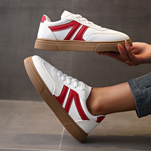 European and American Cross-border German Training Shoes Women's 2024 Spring and Autumn New Lace-up Flat All-match Sneakers Design Sense Sports Casual Shoes