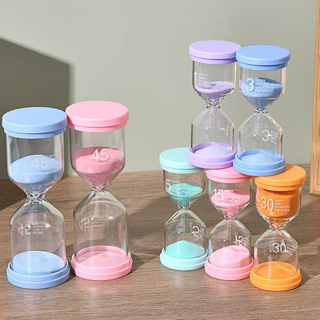 In-Stock Macaron Plastic Timer, Children's Anti-Drop Hourglass, Creative Time Hourglass Ornament, High-End and Simple Design In-Stock Macaron Plastic Timer, Children's Anti-Drop Hourglass, Creative Time Hourglass Ornament, High-End and Simple Design