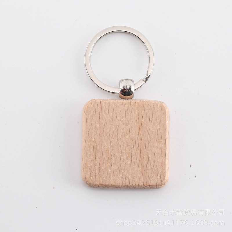 ブナ材キーホルダー 木製ペンダント 木製キーホルダー 無垢材 クリエイティブな小さなギフト レーザー彫刻可能|undefined
