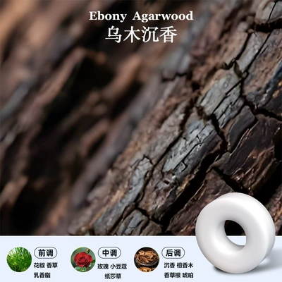 Fragrance All-Metal Diffuser Odor — Car Perfume Aromatherapy - ebony-agarwood-scented-incense-tablets-4-pieces