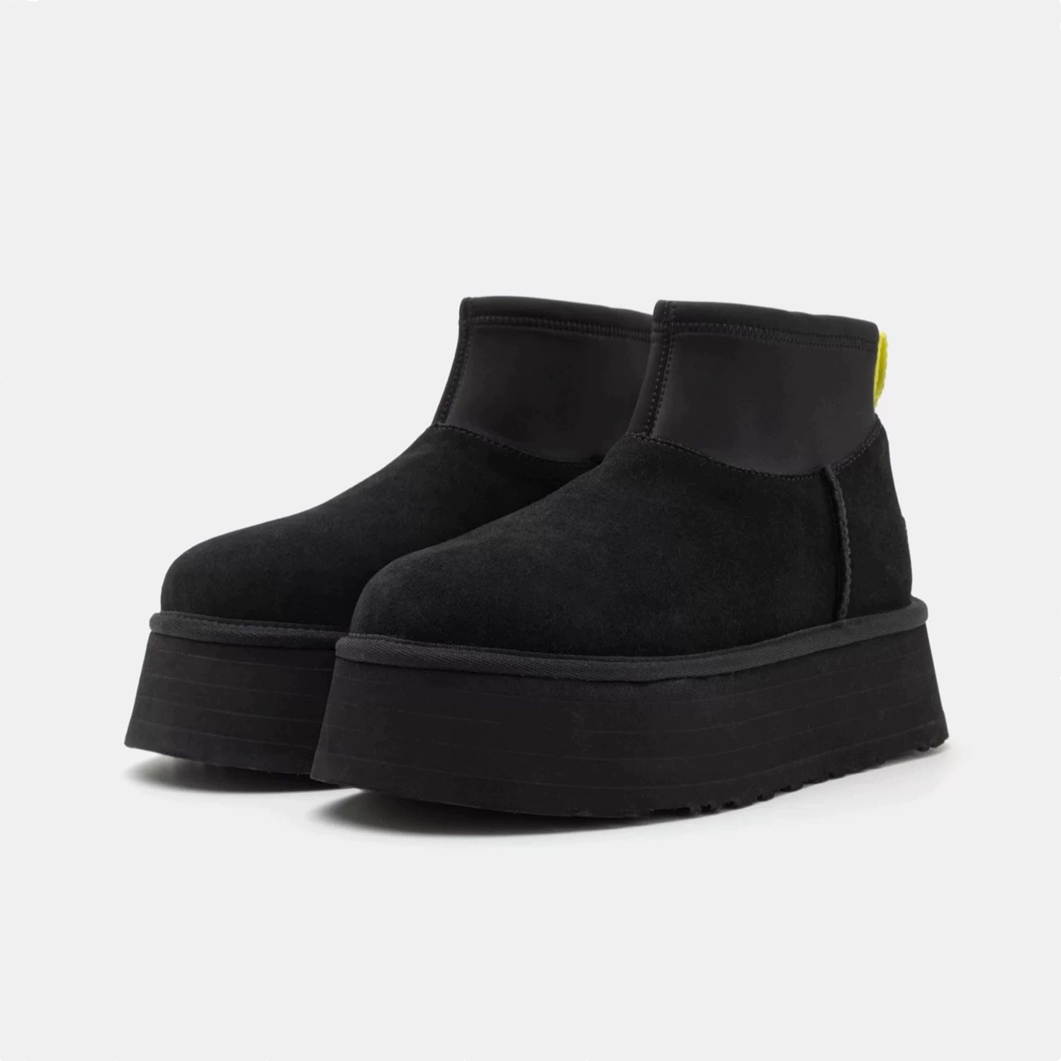 ShoeGlobe 2024 Nieuwe Mini Dip voor dames, winter dikke zool, hoogteverhogende schapenvacht, sneeuwschoen met fleecevoering, verdikte katoenen schoenen_voghion.com