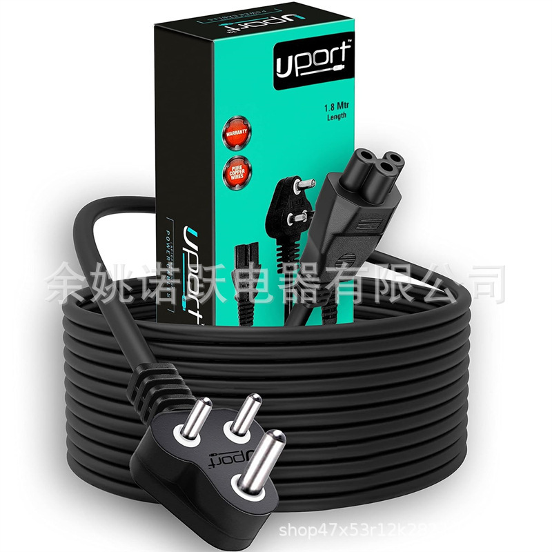 2.1m Pin Laptop Power Cable Universal Ac Laptop Replacement Power Cable Black