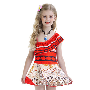 Summer Red Cartoon Animation Ready-Made Sling Cartoon Cosplay Girls Dress + Clothing Dropshipping