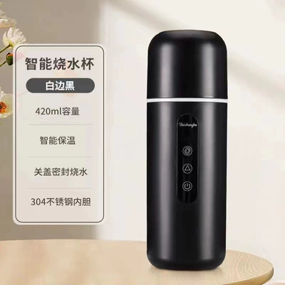 Car Water Cup 12V24V Universal Smart Electric Hot Water Cup for Small Cars and Large Trucks Heating and Insulation Household Water Heater (Digər kiçik elektrik cihazlar) - classic-black-without-stirring