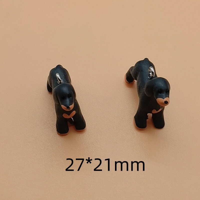 樹脂漫画愛ダックスフント動物ジュエリーペンダント DIY ペットイヤリングネックレスキーホルダーアクセサリー|undefined