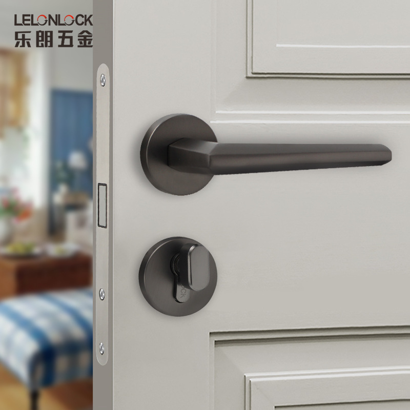 Fabricante mayorista cerradura de puerta interior de aleación de zinc cerradura de puerta de habitación cerradura de cerradura de cobre cerradura silenciosa universal
