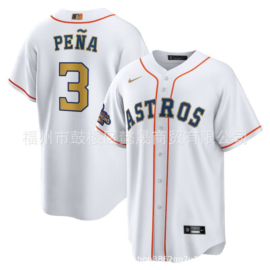thumbnail image 1 of mlb Astros Béisbol Houston Astros Alvarez Altuve Platinum Camiseta con impresión digital 3D, 1 of 5