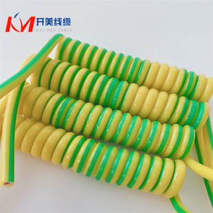 Single-core 2.5 square yellow-green spring wire grounding wire small mechanical scooter spiral cable manufacturer in stock direct supply