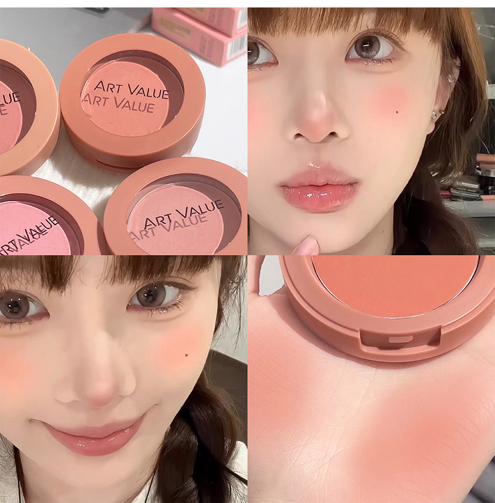 Art Value Sweetheart Full Fragrance Monochrome Blush Four-Color Tender Girl Monochrome Plate Peach Orange Soft Matte Little Red Book undefined