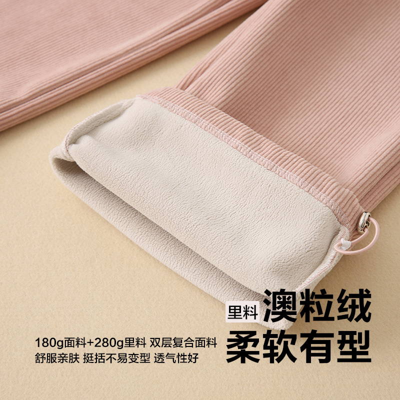 소녀의 넓은 다리 바지 가을과 겨울은 새로운 어린이 바지 스트레이트 팬츠면 벨벳 대형 어린이 느슨한 아동복 도매