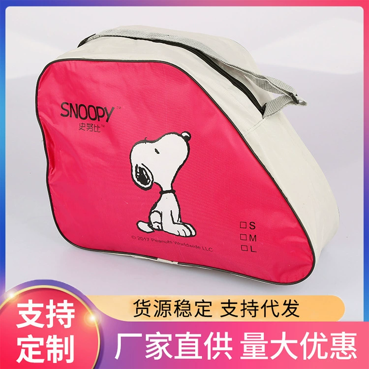 Многоцветный мультфильм роликовые коньки обувь упаковка мешок Открытый одно плечо ткань Оксфорд рюкзак роликовые коньки обувь колесо сумка оптовая продажа с фабрики