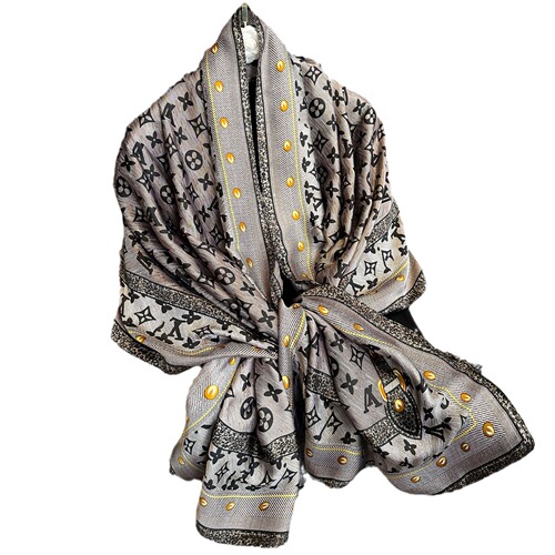 2024 New Silk Scarf~Good Quality~Excellent Gift Choice Light Luxury Style Women's Scarf for Outerwear Simulated Silk Fashion Scarf Shawl