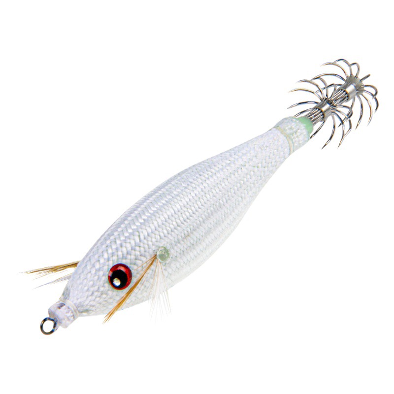 LT130827 nuevo camarón de madera Toto tejido luminoso falso cebo gancho de calamar gancho de la explosión