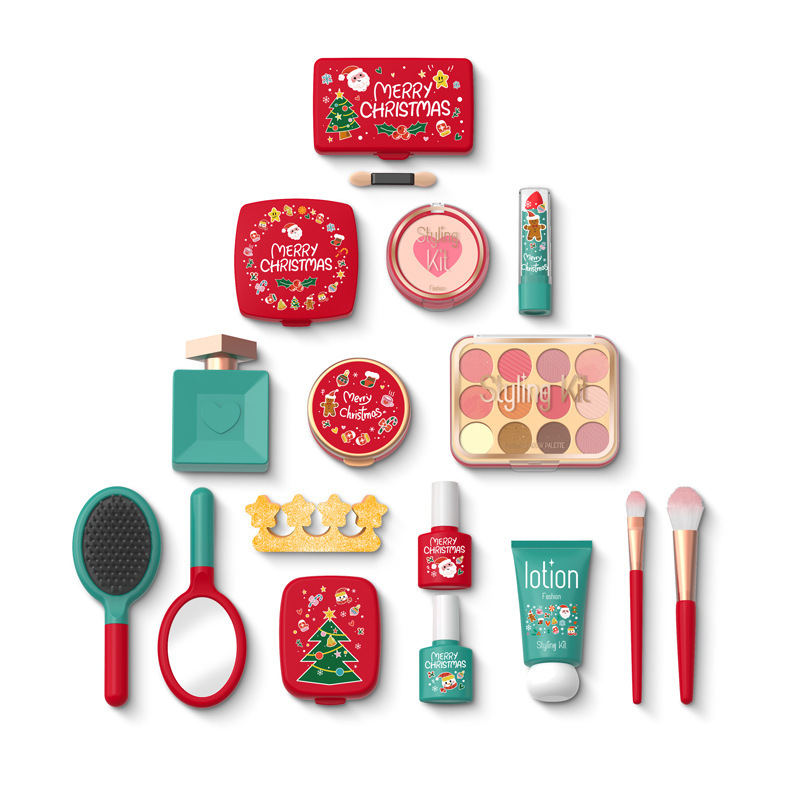 Niñas transfronterizas niños casa simulación de vestir maquillaje conjunto de maquillaje joyas de maquillaje vestido vestido juguetes de Navidad