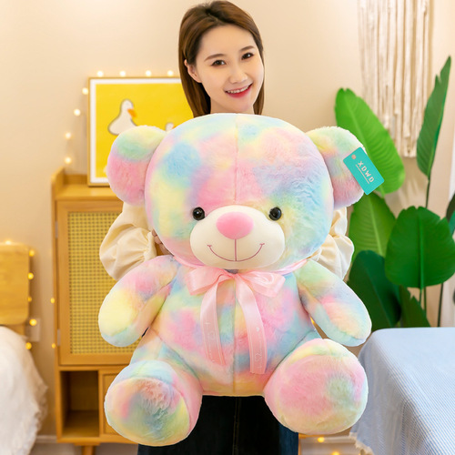 Plush teddy bear doll new color big bear pillow girl bed companion doll Valentine's Day gift wholesale